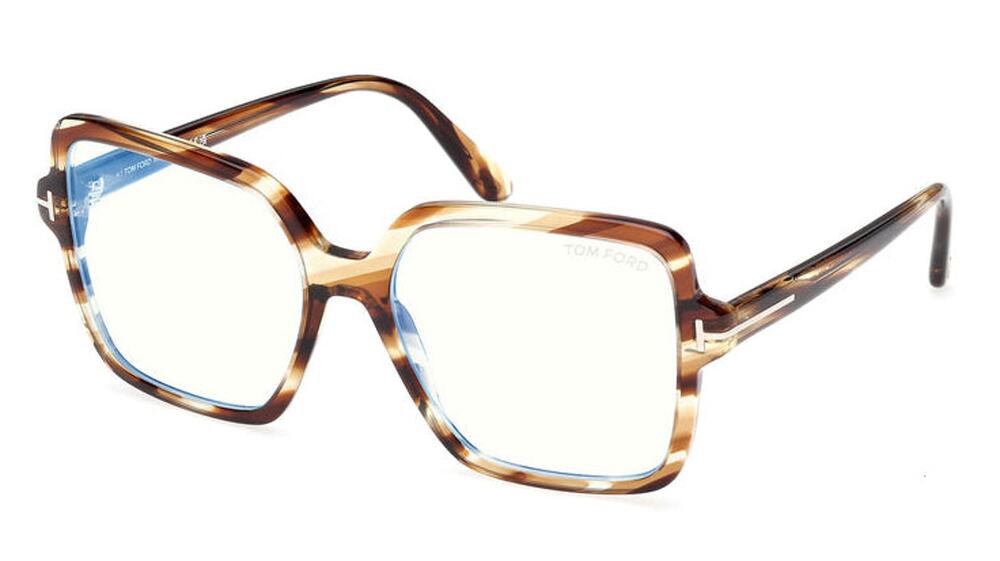 NEW Tom Ford FT6063-B Blonde Havana Square Bluelight Frames $495